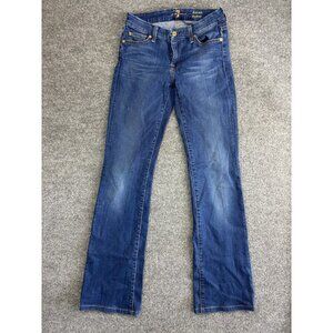7 For All Mankind Jeans Womens 26 Blue Kimmie Bootcut Stretch Denim Made USA